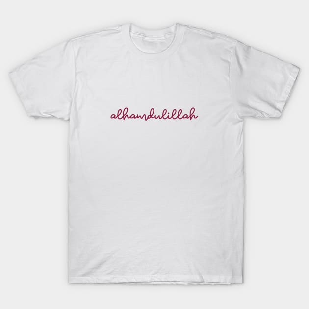 alhamdulillah - maroon red burgundy T-Shirt by habibitravels